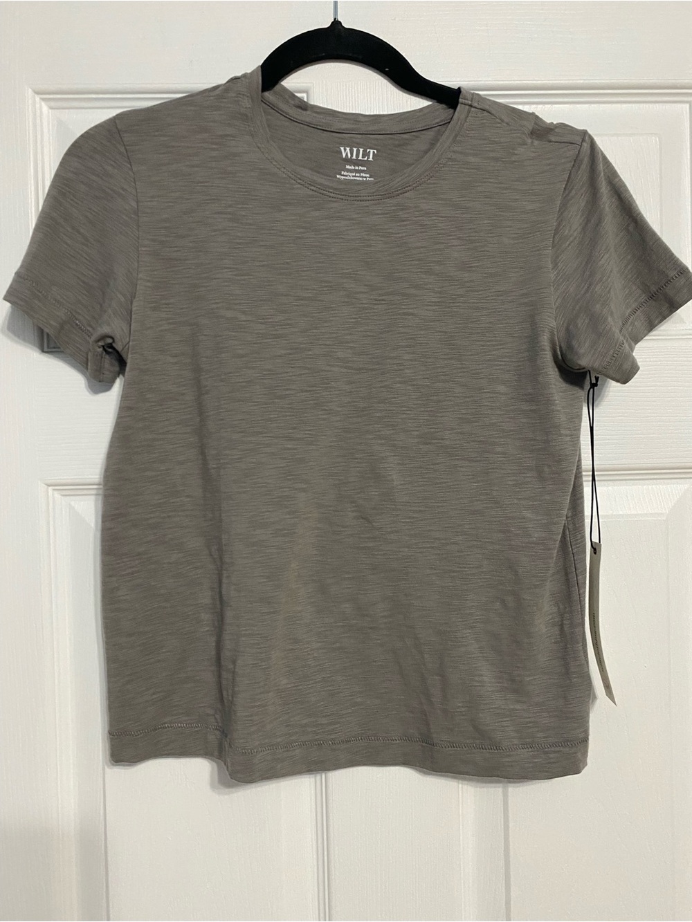 WILT Women's Slate Gray Short Sleeve Tee NWT size XS